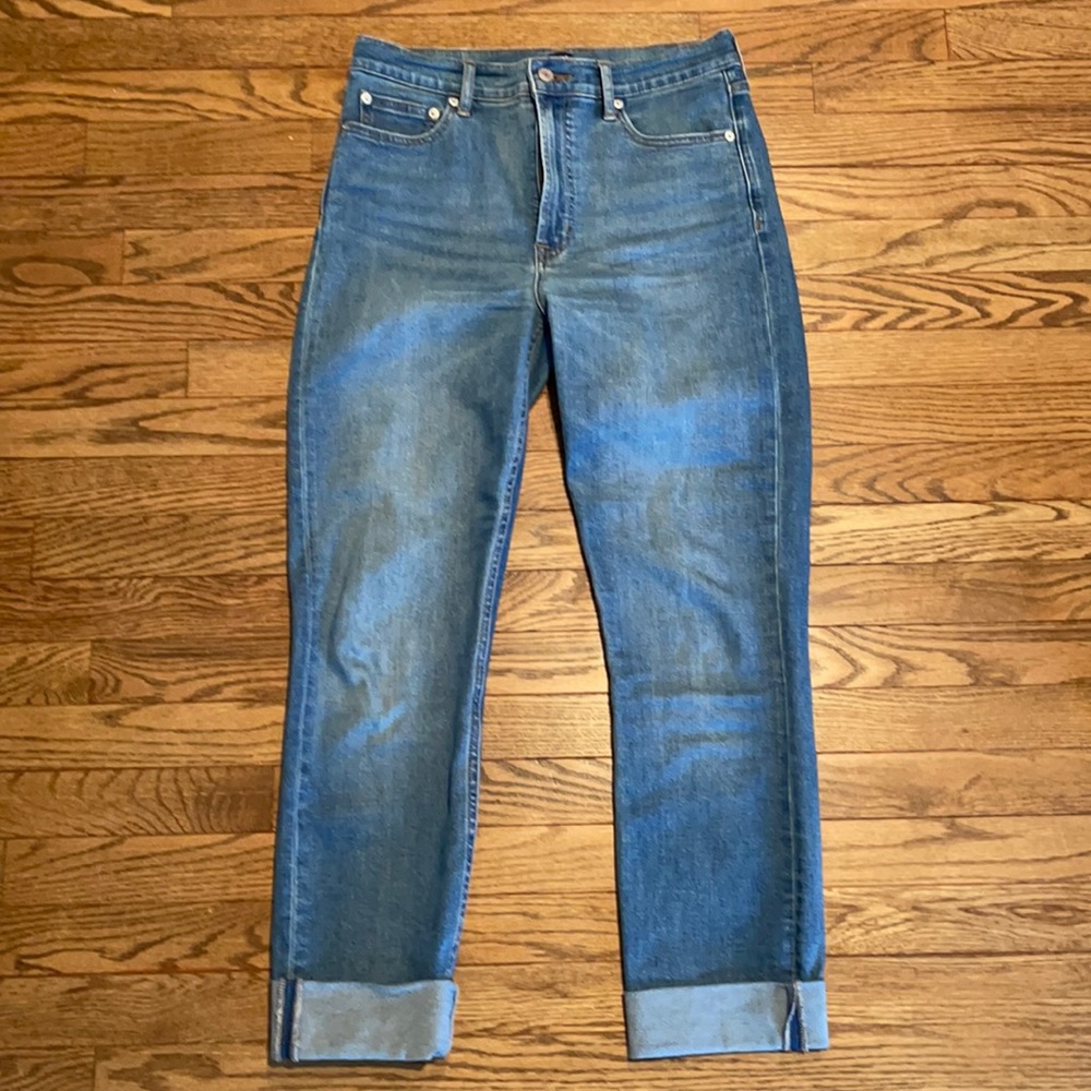 High waisted cigarette jean